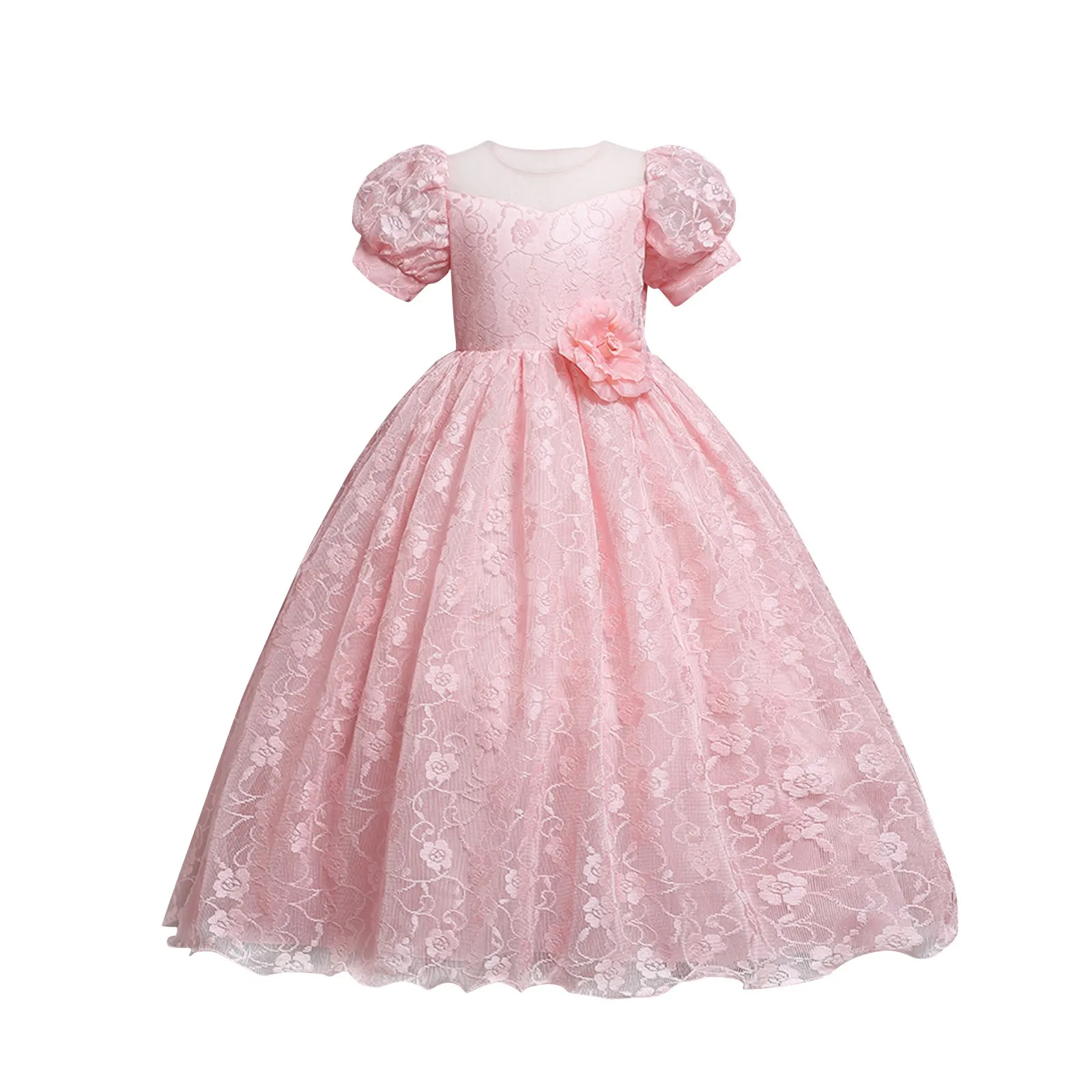 

Kid Wedding Dresses For Girls Elegant Flower Princess Long Gown Baby Girl Christmas Dress Vestidos Infantil Size