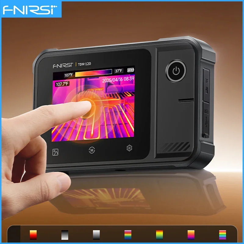 FNIRSI TDM-120P 멀티미터 열화상 적외선 카메라 테스터 AC 750V/DC 1000V 저항 정전용량 120x90 IR