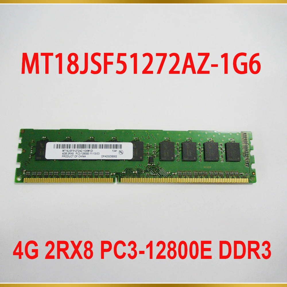 For MT RAM 4GB 4G 2RX8 PC3 12800E DDR3 1600 UDIMM ECC MT18JSF51272AZ 1G6