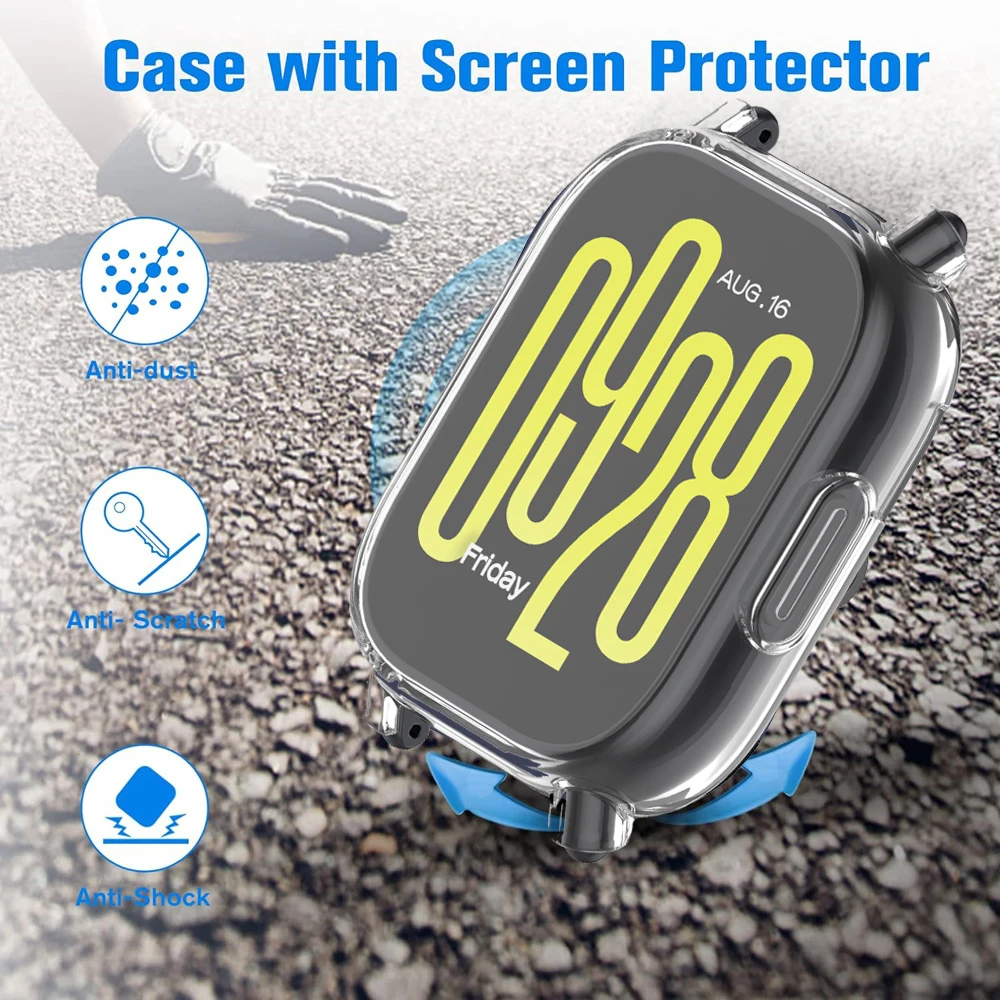 Durable Soft TPU Screen Protector Case with Tempered Glass