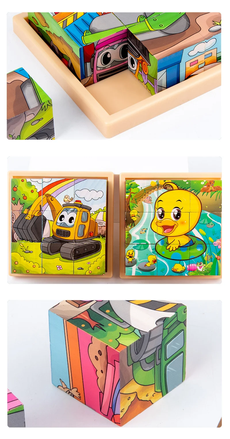 Jouet éducatif Puzzle 3D en bois pour enfants