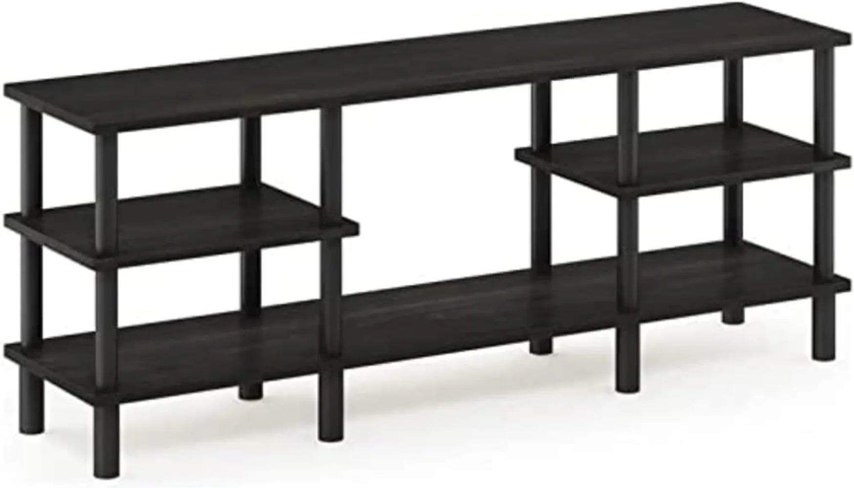 

Furinno Turn-N-Tube 3-Tier Multipurpose Wide Shelf TV Stand,11.61 X 47.24 X 18.54 Inches Espresso/Black