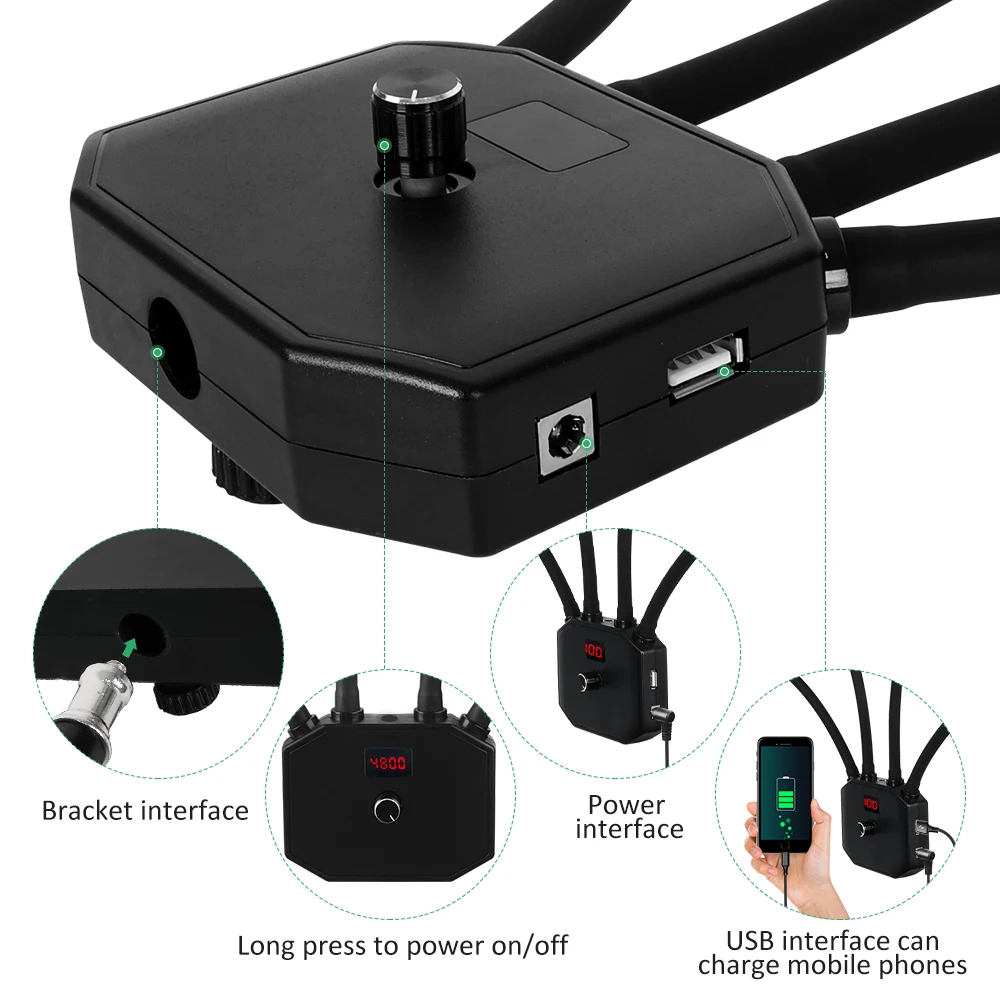 Luce Anello LED FX-8000ii 50W - Luce Da Studio Regolabile Con Treppiede Per Video, YouTube E Trucco - Foto 9