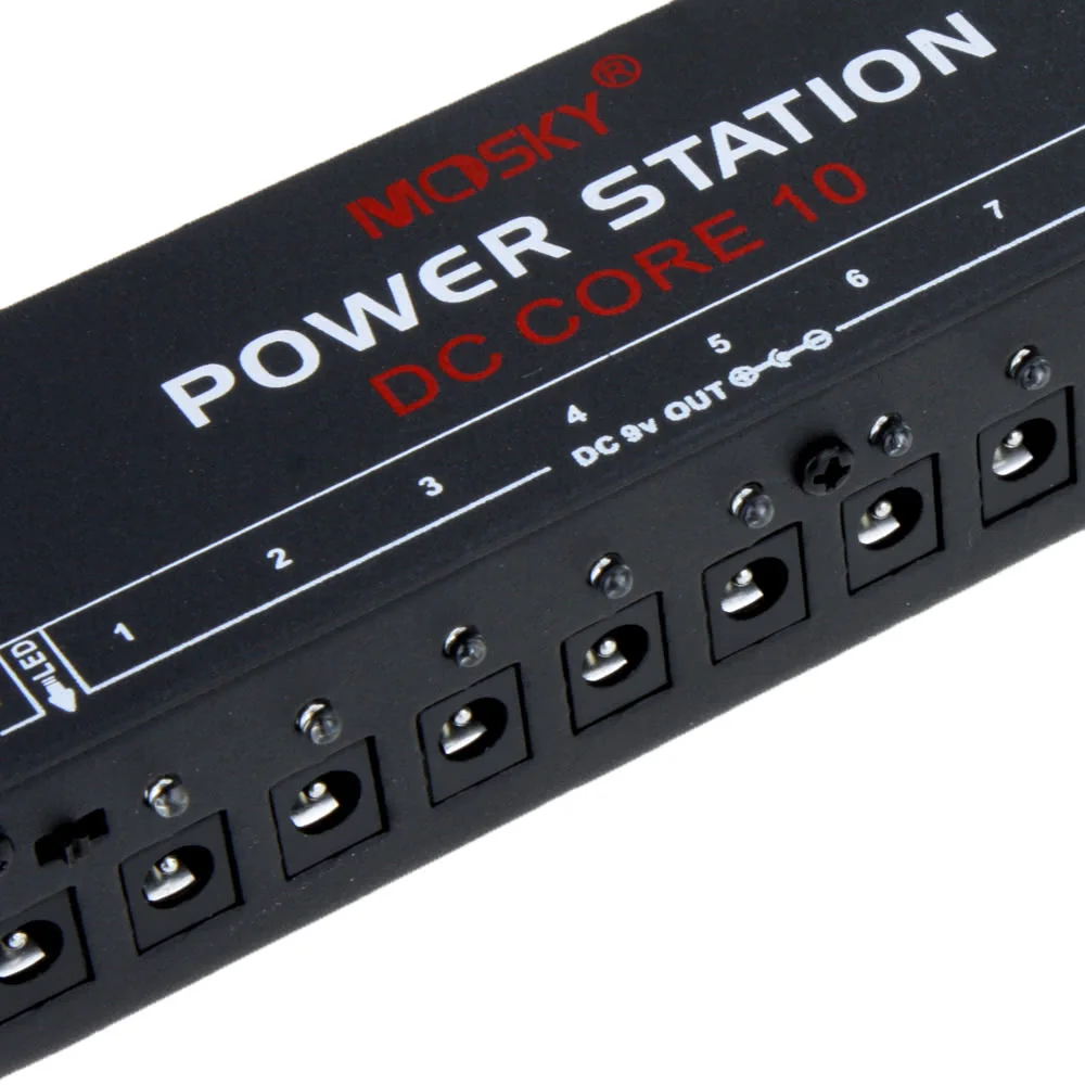 MOSKYAUDIO DC CORE 10 Guitar Effects Pedals Power Supply Powers For 9V, 12V or 18V PEDAL for Electric Guitar Pedal Tuning