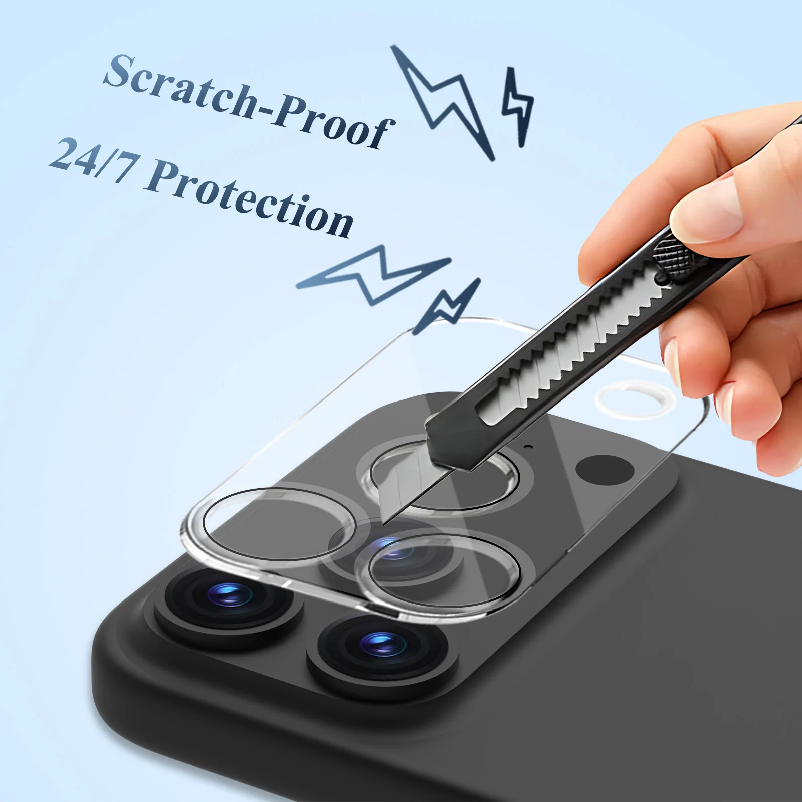 Lereach Tempered Glass Camera Lens Protector, Scratch Resistant