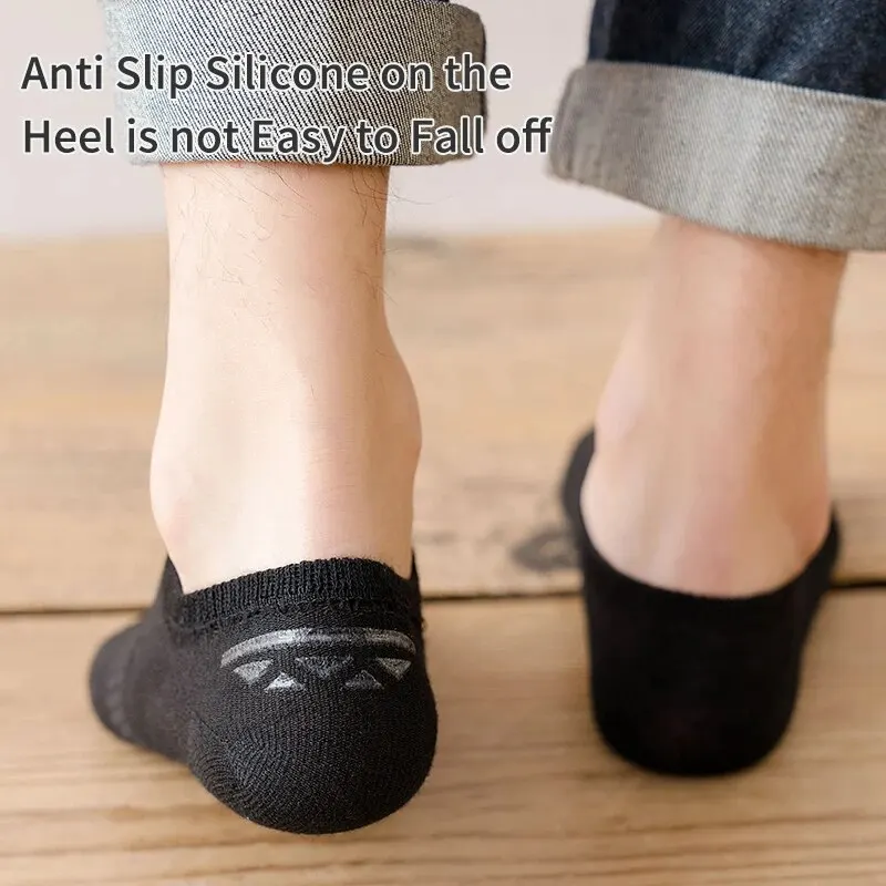 5 Pairs of Men's and Women's Spring and Summer Thin Solid Color Simple Fashionable and Comfortable Sports Invisible Socks 3