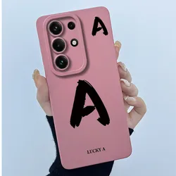 Lucky Initial Letters Liquid Silicone Soft Cover - Protective Casing for Itel Super 26 Ultra (FEN - TYFEN3A)