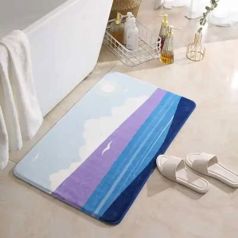 

Printed doormat, living room carpet, bathroom anti-skid floor mat, bathroom foot mat, bedroom GREY
