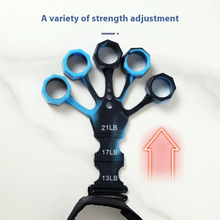 Silicone Vein Trainer Adult Fitness Elastic Band Five Finger Puller Silicone Finger Trainer