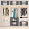 90L Large Storage Bags,Bins Foldable Closet Organizer Storage Containers with Durable Handles Thick Fabric for Clothing, Blanket 6