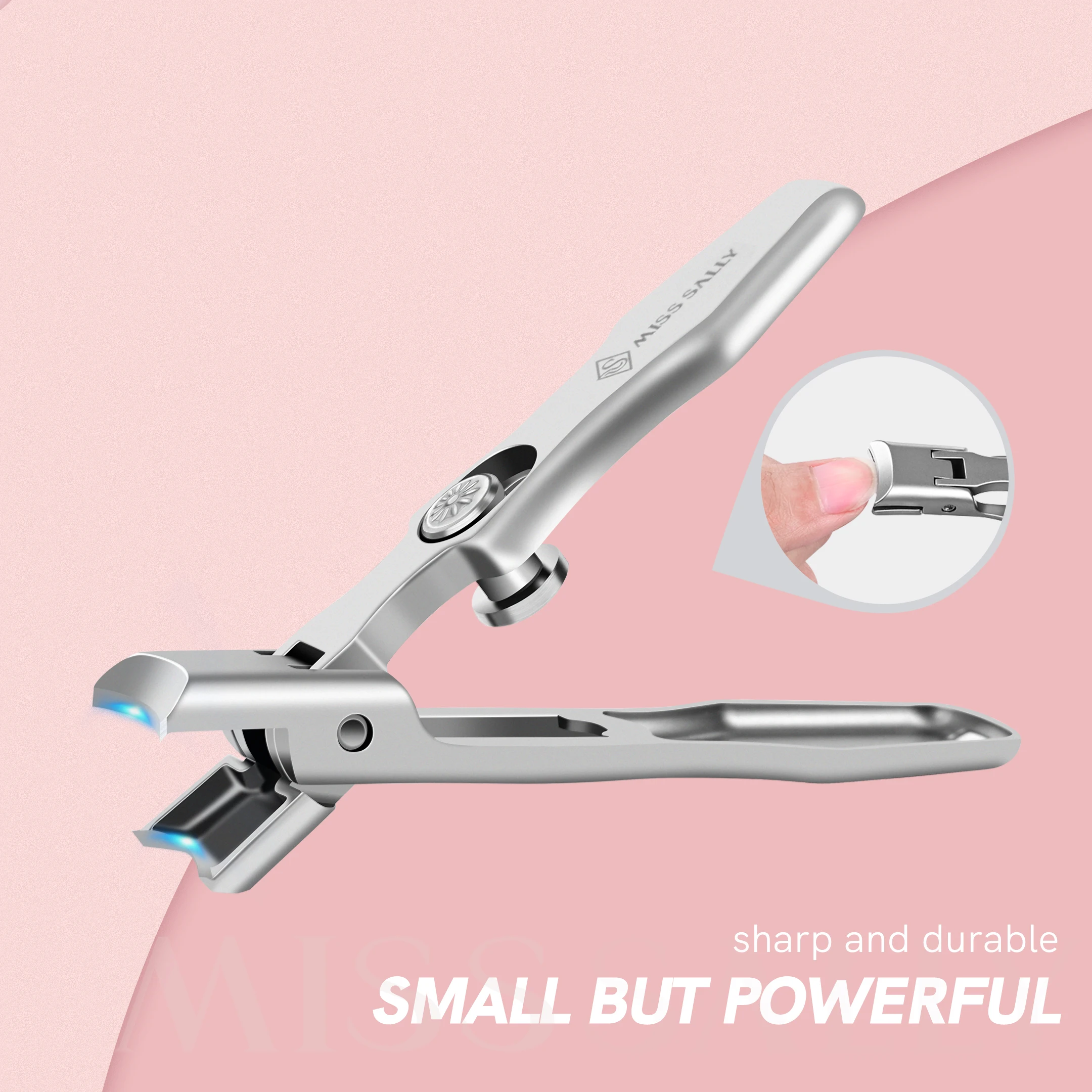 Miss Sally Portable Nail Clipper Set Wide Jaw Opening Stainless Steel