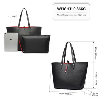Miss Lulu Women's Womens Handbag Set tote bag 2