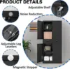 Storage Cabinet，71" Garage Storage Cabinet with 2 Locking Drawer and 4 Adjustable Shelves ，Black Tool Cabinet，Lockable Fil 5