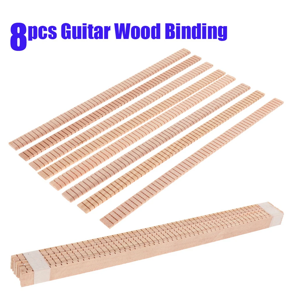 

8Pcs Guitar Strip Luthier Purfling Binding Marquetry Inlay Wood DIY 360x17x4mm Replacement Parts For Guitar Purfling Strip