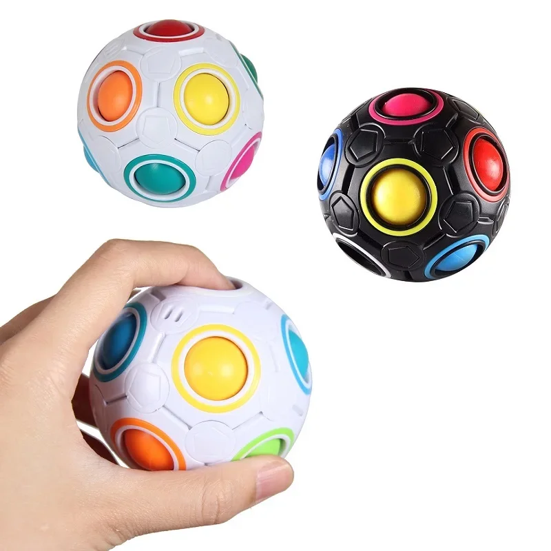 Magic Rainbow Ball Cube Antistress Rainbow Ball Speed Puzzle Montessori Toys Kids Adult Stress Reliever Toy Creative Gifts fidget toys,puzzle toys,anti stress toys,puzzle cube,magic puzzle cube
