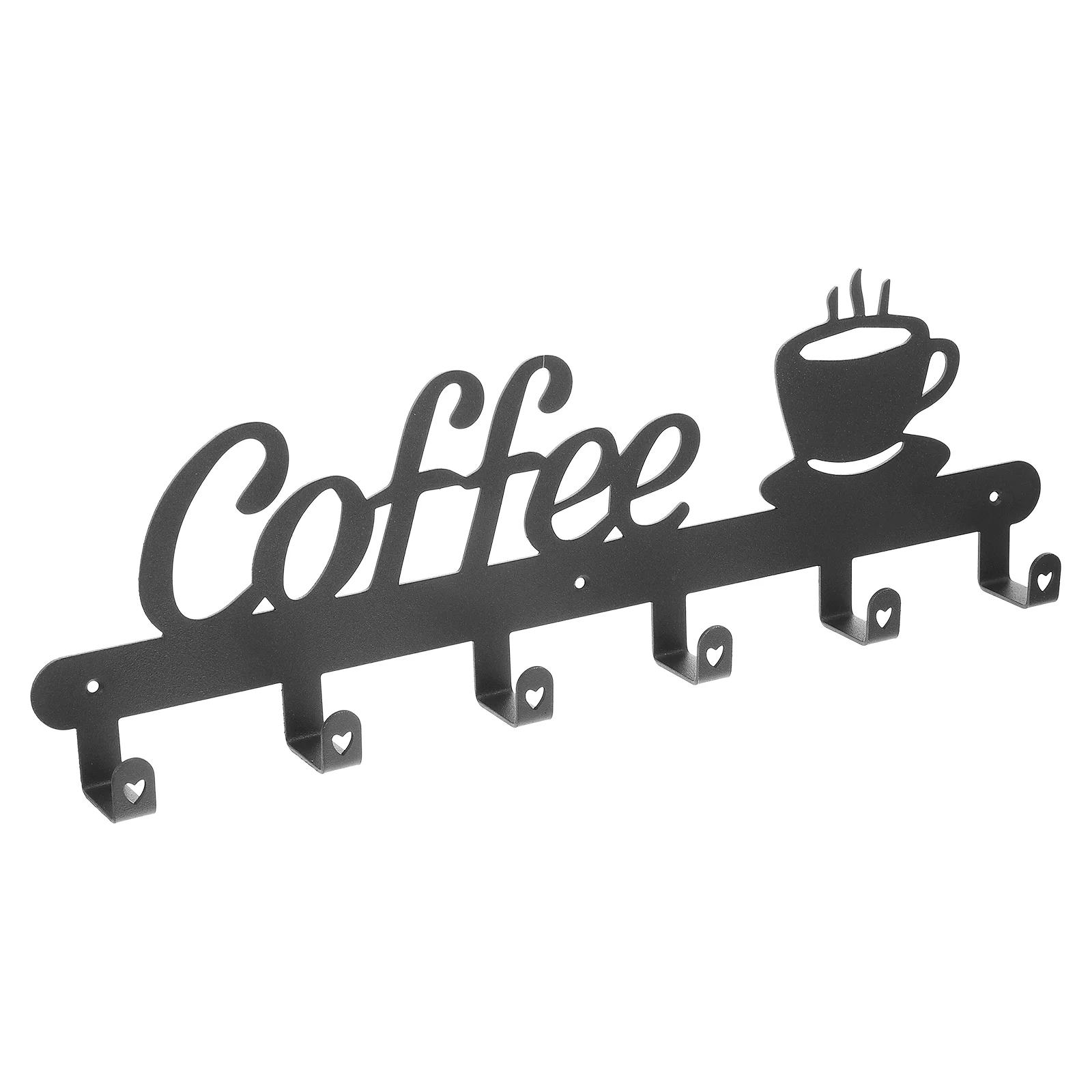 

Coffee Cup Wall Hanging Wall-mounted Key Fob Drying Rack Shelf Mugs Iron Kitchenware Storage