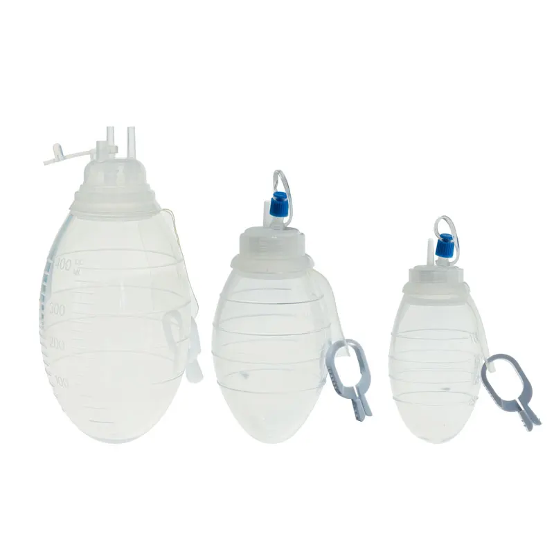 KranVer 1PC Closed Wound Drainage System Round Perforated Drain with Trocar and Silicone Reservoir for Wound Drainage Surgical 6
