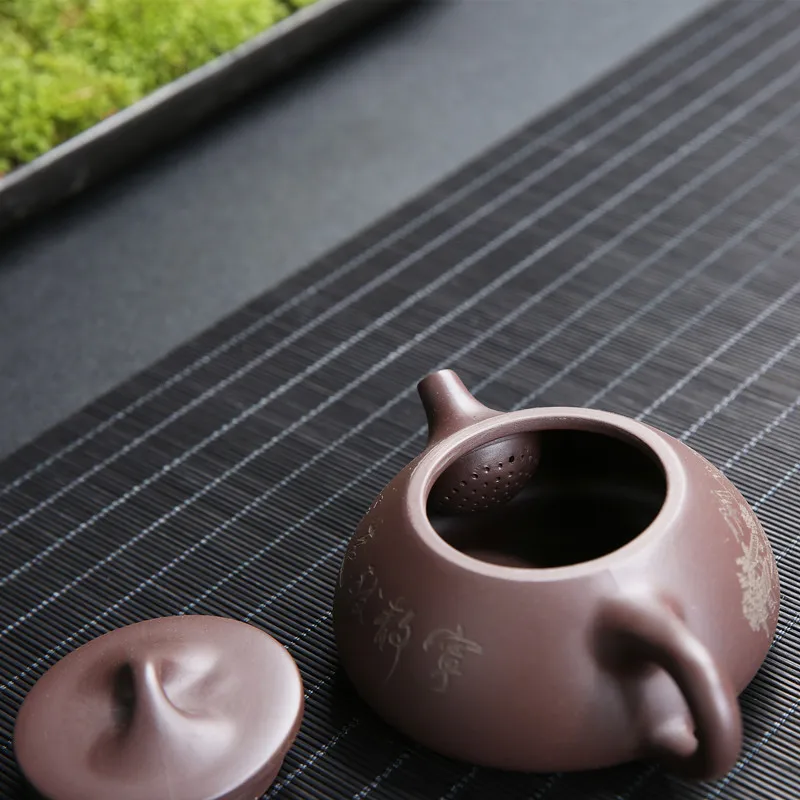 

A5L Purple Clay Pot, Pure Handmade, Famous Master Xishi Pot, Kung Fu Tea Set, Household Small Tea