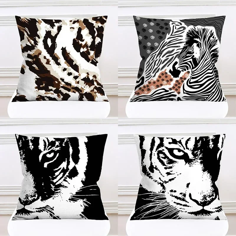 

Zebra Stripe Cushion Cover Pillowcase Home Decor Luxury Sofa Car Seat