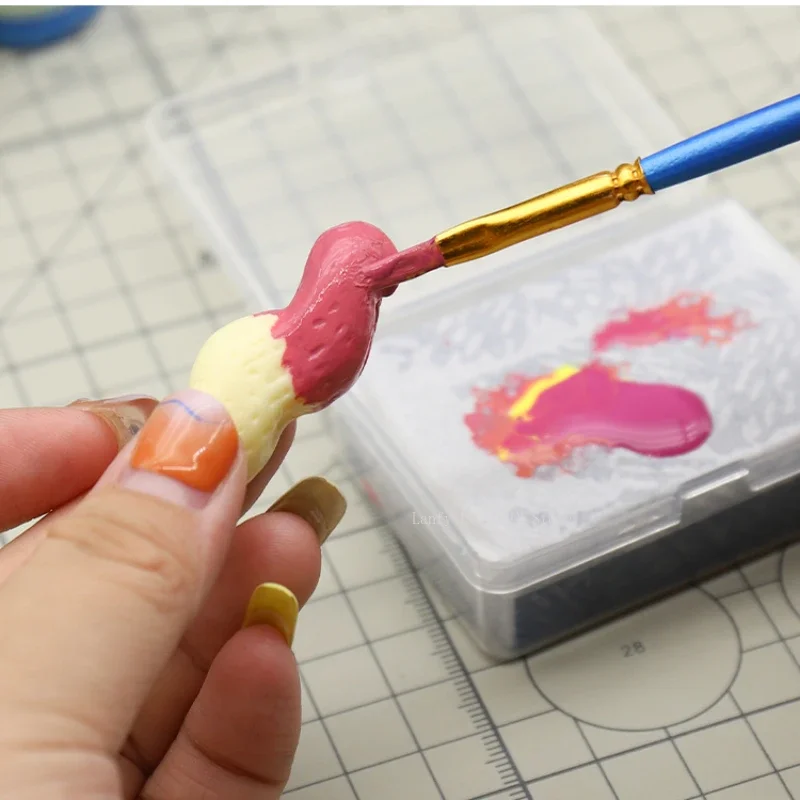 Mini Wet Plate Water-based Paint Pigment Hand-painted Moisturizing Color Palette Model Figure Clay Painting Pottery Tool