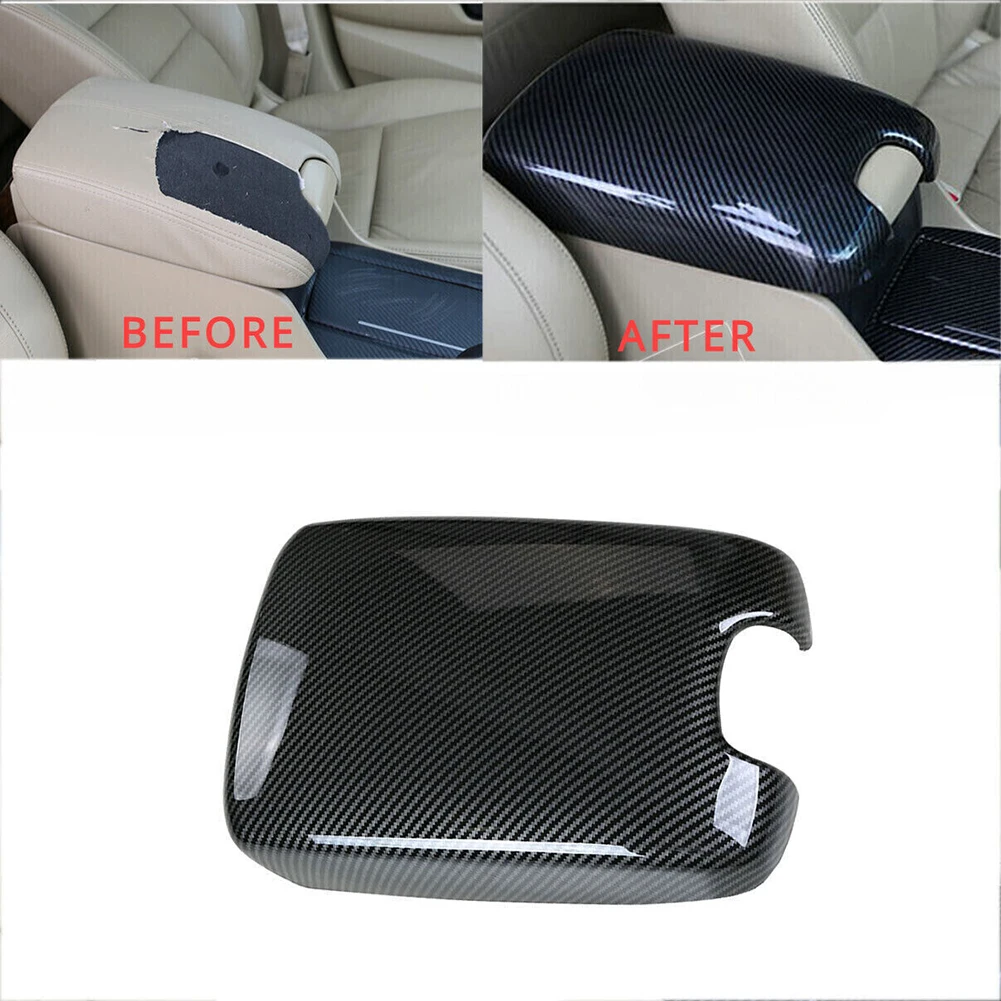 

For Honda For Accord 2008-2013 Carbon Fiber Central Console Armrest Cover Trim Home Replace Vehicle Accessories Car Spare Parts