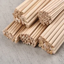  50/25pcs Model Round Wooden Stick Food Ice Lollies For Craft Making Cake Dowel DIY Durable Dowel Building Model Woodworking Tool 