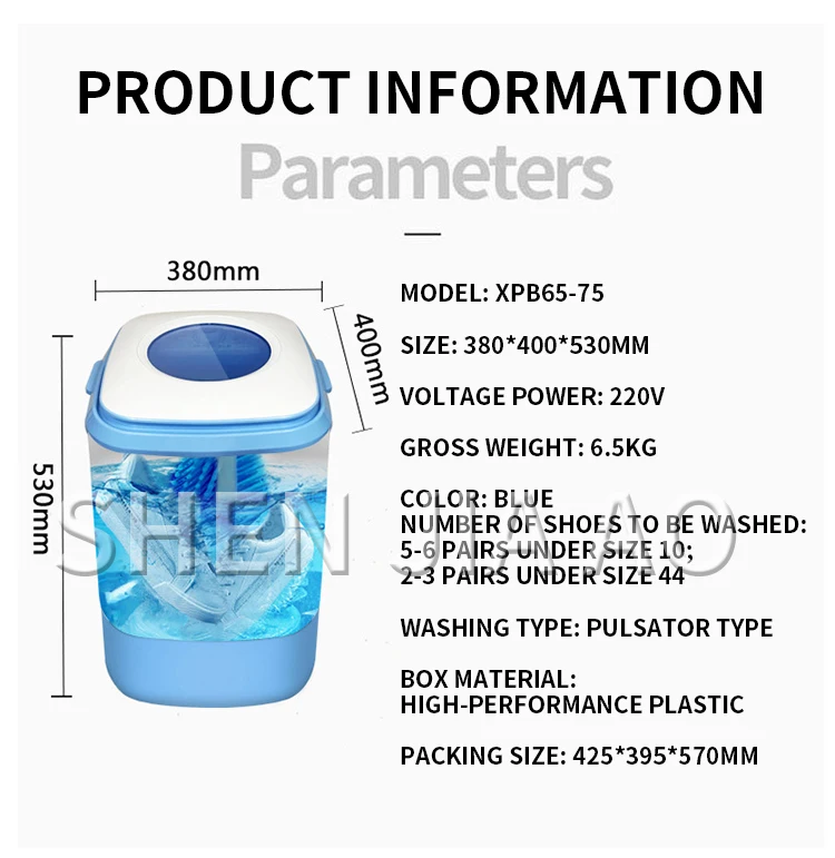 inteligente sapato lavadora, escova forte, novo tipo, 220V