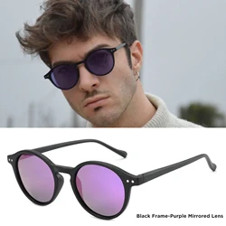 ZENOTTIC Unisex Retro Round Polarized Sunglasses with UV400 Protection (ZENOTTIC)