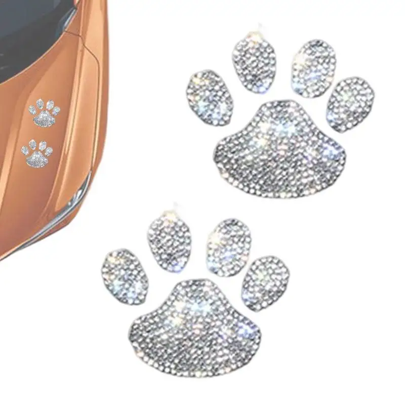PawGripStickersSparklyCrystalRhinestoneCatPawCarTruckDecalsIndependentToesAndSole