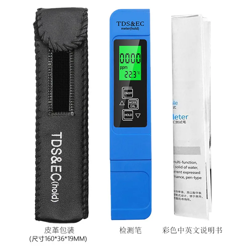 3 in 1 Digital PH /TDS/ EC Meter Tester Thermometer Pen Water Purity PPM Filter Hydroponic for Aquarium Pool Water Monitor Tools water tester,ph meter,water quality detector