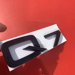 Sleek Glossy Black ABS Car Emblem Trunk Nameplate Badge Sticker - Glossy Black 1pcs (Q7)
