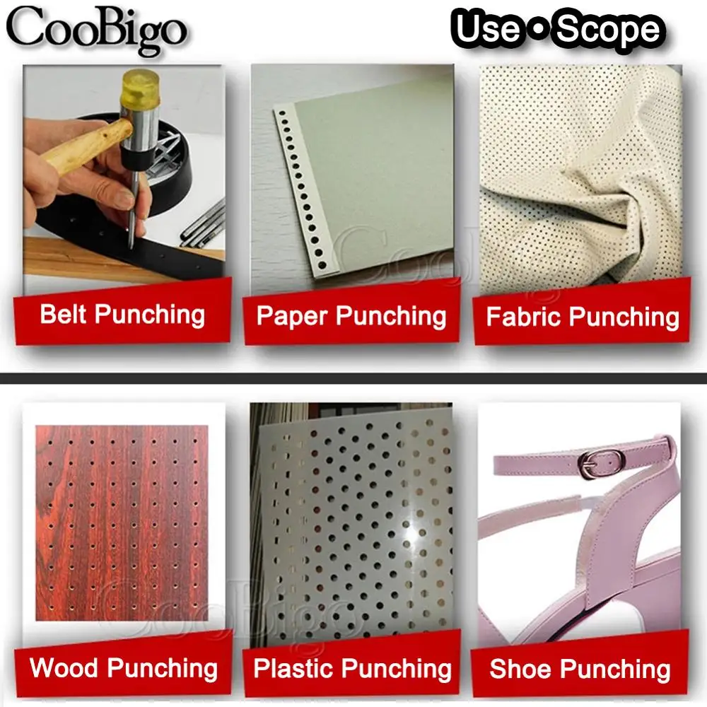 Metal Puncheon Hole Puncher Round Hollow Punching Leather Punch Craft Tools Canvas Clothes 25 Sizes M1~M25 leather hole punch leather craft tools leather puncher