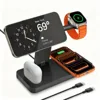 Vertical 4 In 1 Magnetic Wireless Charger Stand Charging Dock Station for iPhone 17 16 15 14 13 Pro Max for IWatch 8 7 Series
