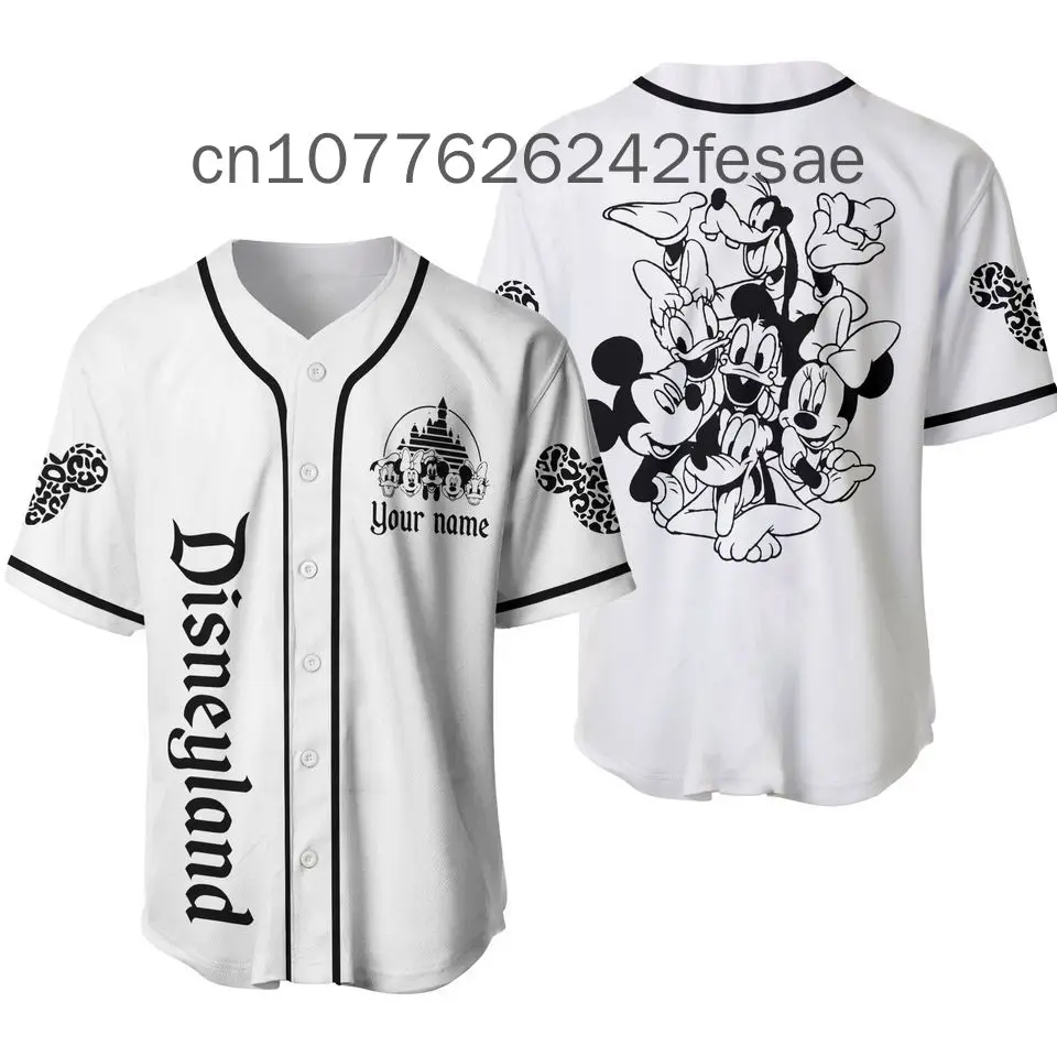 

Mickey Mouse Disneyland 50th Anniversary Walt Disney World 3D Baseball Jersey Disney Baseball Jersey Fashion Casual Shirt