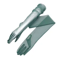 Women Long Sheer Tulle Gloves for Bridal Wedding Accessories Party Transparent Finger Gloves - Image 6