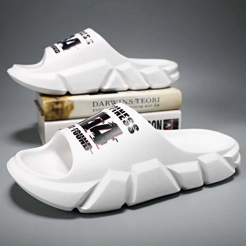 Halktofflor för män Halkfria utomhus mjuka med tjock sula Tofflor för inomhus skumreglage_voghion.com