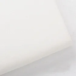 Handcrafted Cotton Embroidered Fabric - Plain Weave, Solid Color, 30x30cm Sewing Material (White)