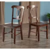 Winsome Wood Renaissance 2-Pc Key Hole Back Dining Chair Set, Walnut Finish 2