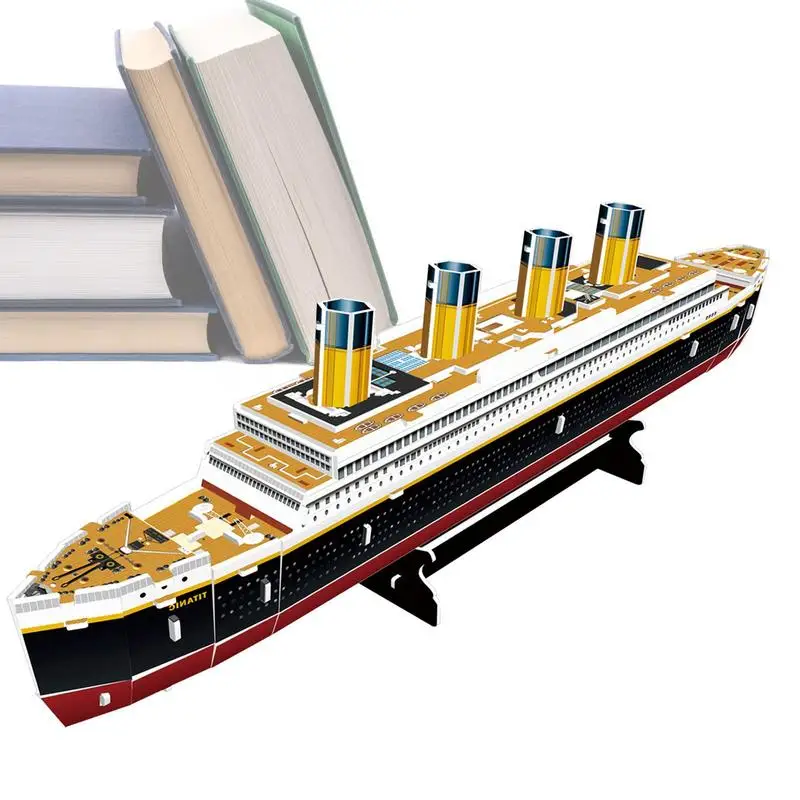 

Jigsaw Puzzles 3D Ship Building Puzzle LED Ship Model Craft Kits Desk Decorations Wedding Anniversary Valentines Day Gifts For
