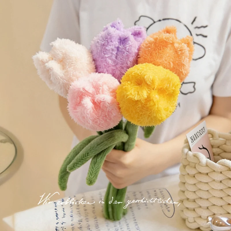 Charming DIY Plush Flower Bouquet - Soft & Fluffy Roses and Sunflowers