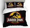 3D Jurassic Park Bedding Set Kids Boy Home Textile Decor Bed Sets Queen Size Comforters Quilt Bedroom Queen Dinosaur Duvet Cover 2