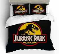 3D Jurassic Park Bedding Set Kids Boy Home Textile Decor Bed Sets Queen Size Comforters Quilt Bedroom Queen Dinosaur Duvet Cover 2