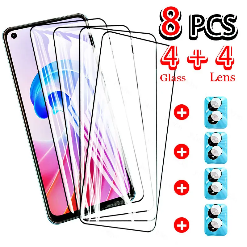 

8Pcs Tempered Glass for OPPO A96 A98 A97 A95 A94 A92 A93 A76 A75 A74 A73 A72 A55 A54 A53 A53s A15 A16 A17 Cases Screen Protector