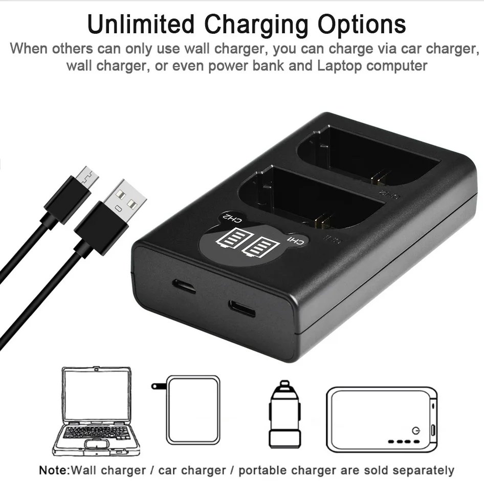 その他 LP-E6P 2850mAh LP-E6P LP E6P バッテリーと LED USB 充電器キヤノン