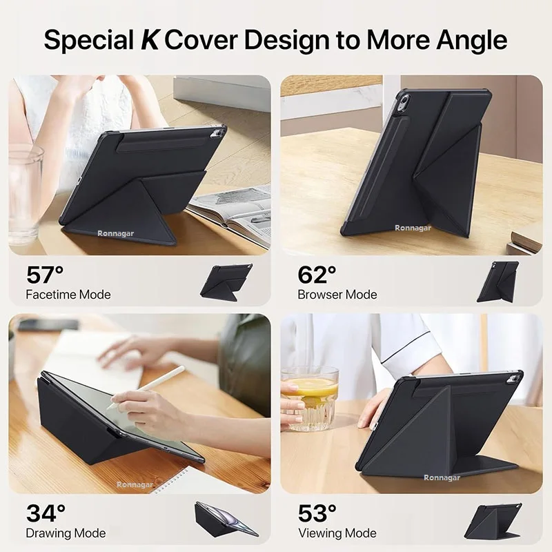 Magnetic Detachable Cover for iPad - 13 Inch, Sleek and Durable Design