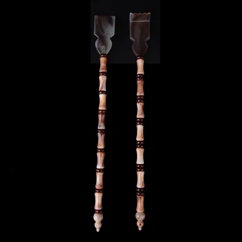대나무 허클 가려움증 건강 제품, 효자손 바디 마사지, 나무 등 긁기, 36cm, 1pc