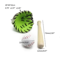 Lovely Sports Baseball Bat And Ball Set Newborn Baby Photoshoots Props Children Posing Studio Accessories for Newborn X90C 6
