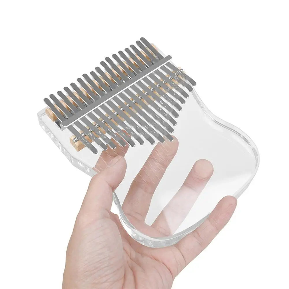 

Acrylic Kalimba Thumb Piano Crystal Transparent 17-tone Finger Piano Student Beginner Musical Instrument For Adult Kids