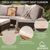 7 Pieces Wicker Patio Furniture Set, All-Weather Rattan Outdoor Conversation Half-Moon Curved Sectional Sofa Set for Garden 4