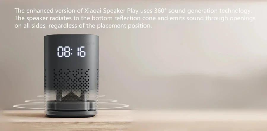 Xiaomi XiaoAi Speaker Enhanced Edition with LED Digital Clock IR Remote description image 6